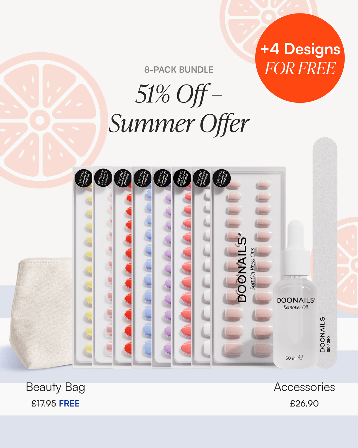 Summer Starter Set – Soft Gel Press Ons