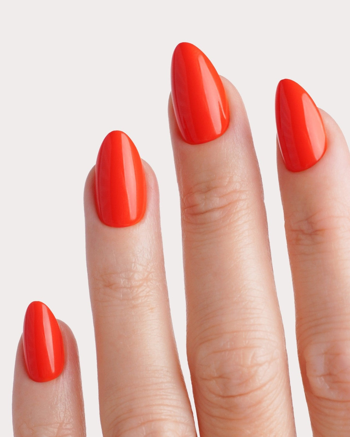 On Fire Short Almond Soft Gel Press Ons