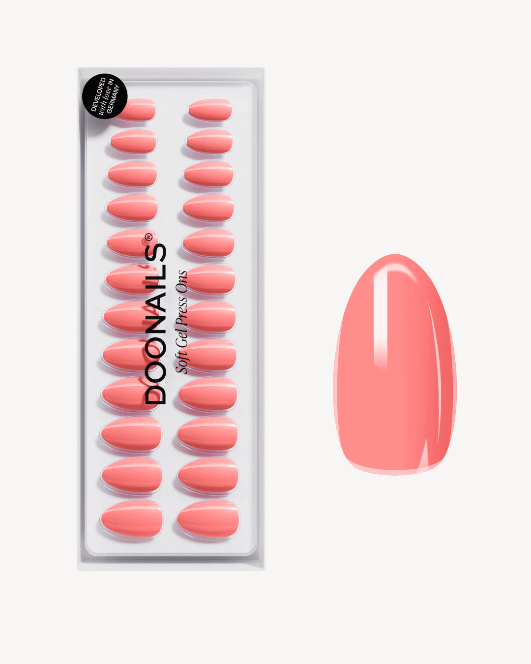 Peach Please Short Almond Soft Gel Press Ons - US Doonails