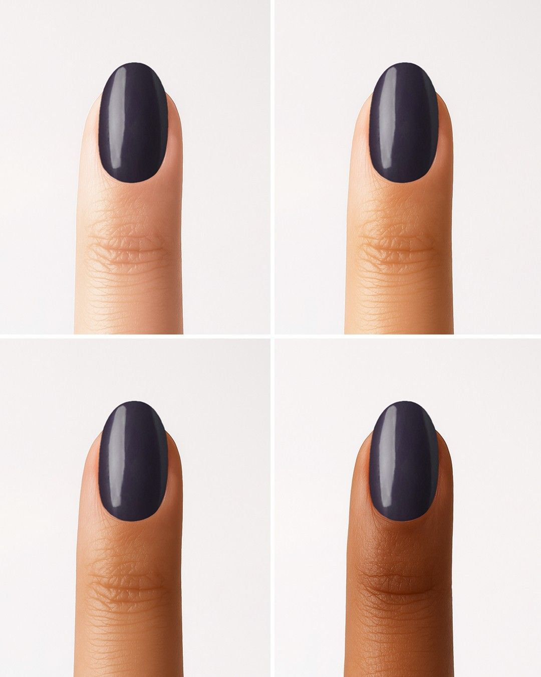 Stormy Grey Short Round Soft Gel Press Ons