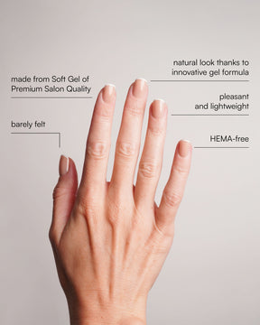 Classic French Extra Short Square Soft Gel Press Ons