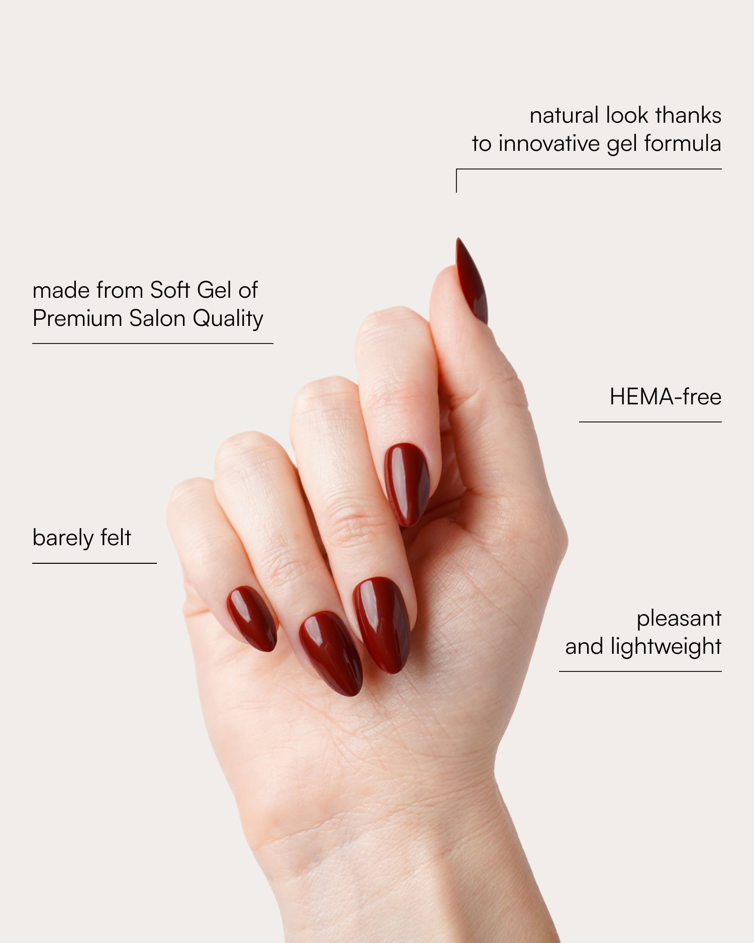 Love Paris Short Almond Soft Gel Press Ons