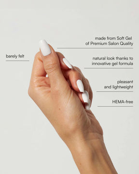 Snow White Short Coffin Soft Gel Press Ons
