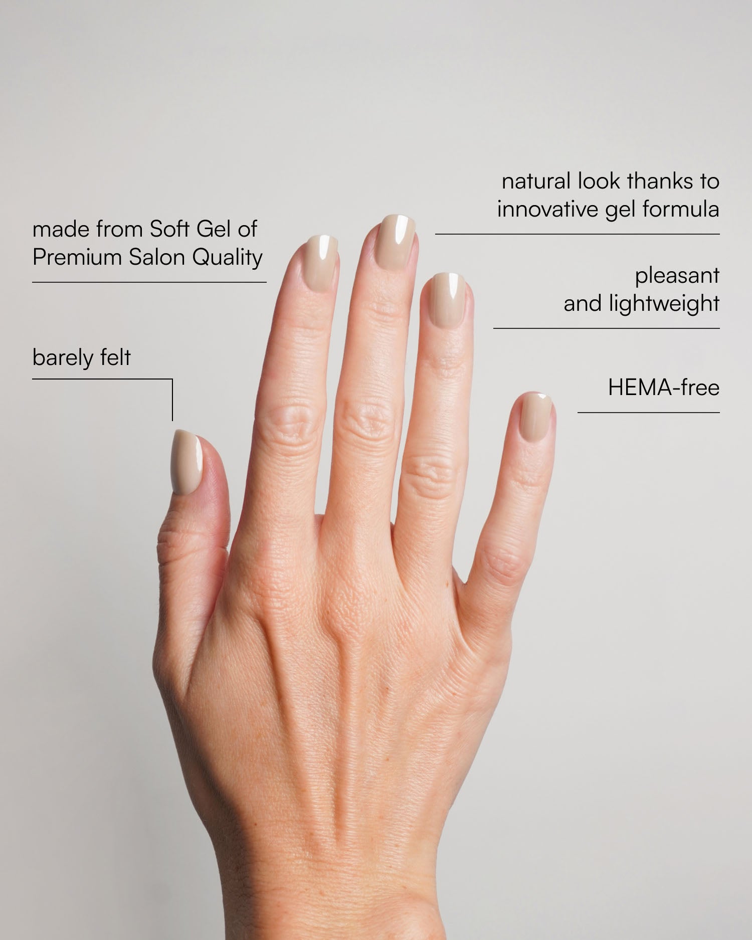 Toffee Extra Short Square Soft Gel Press Ons