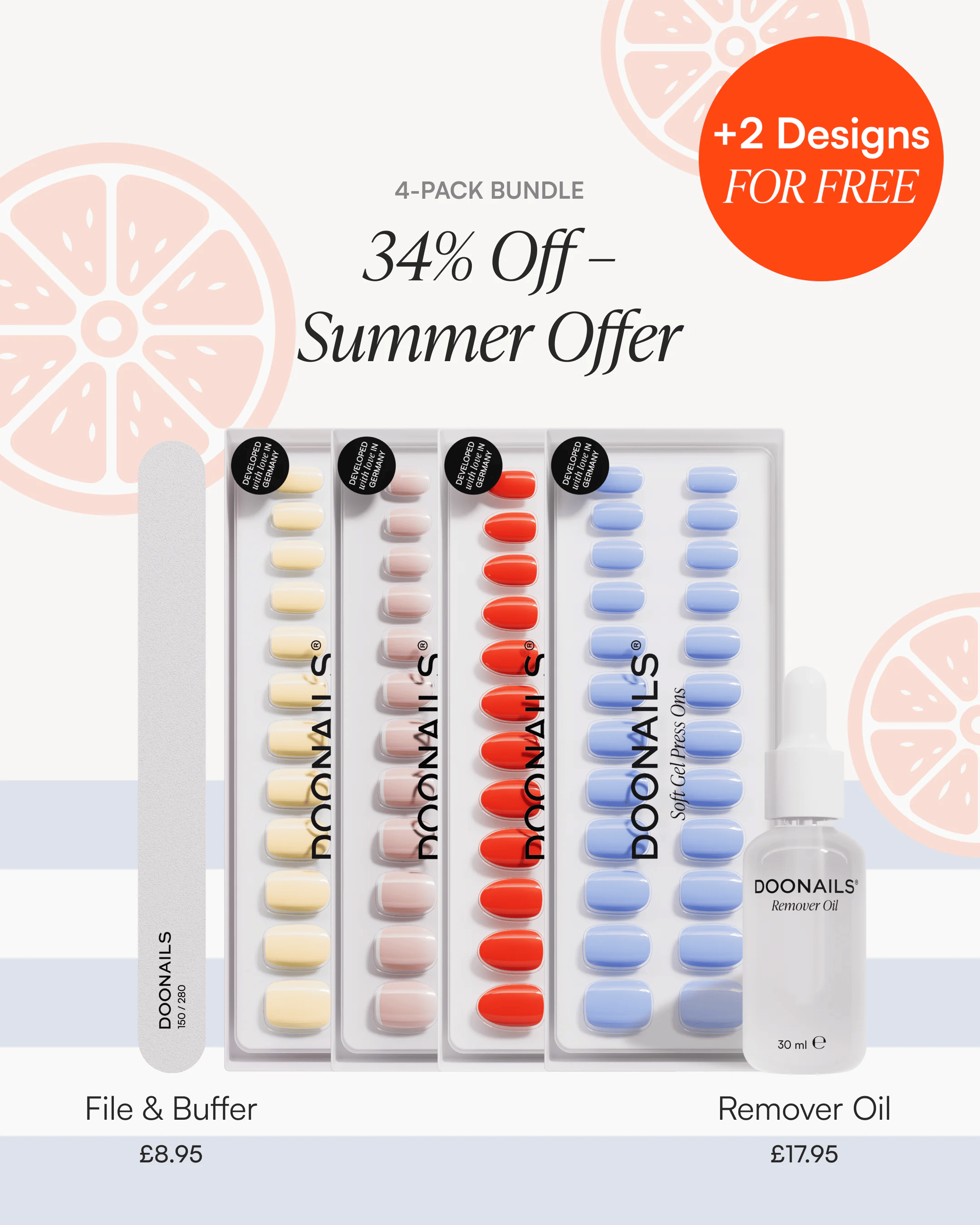 Summer Starter Set – Soft Gel Press Ons
