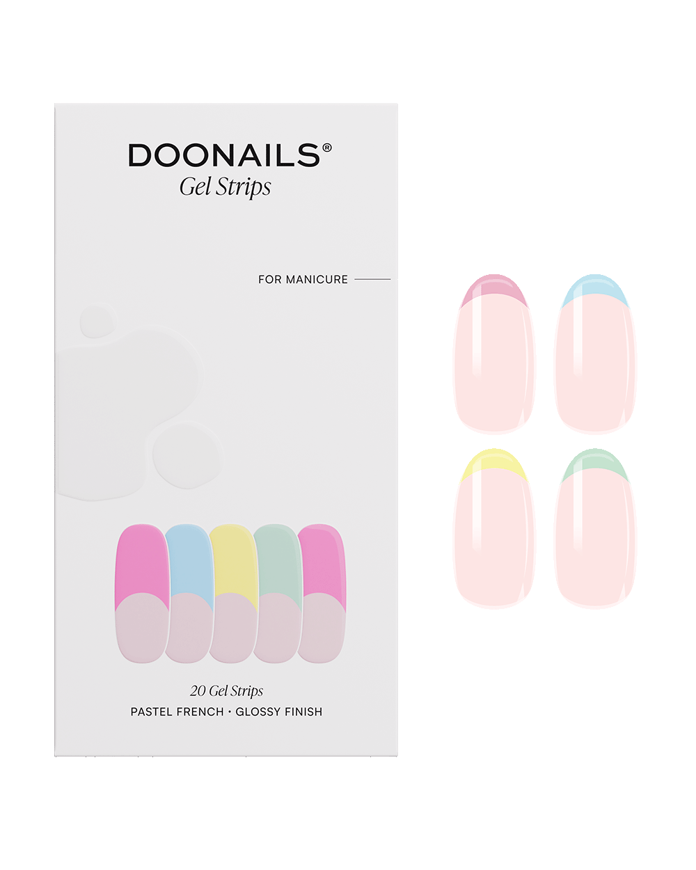 Pastel French Gel Strips