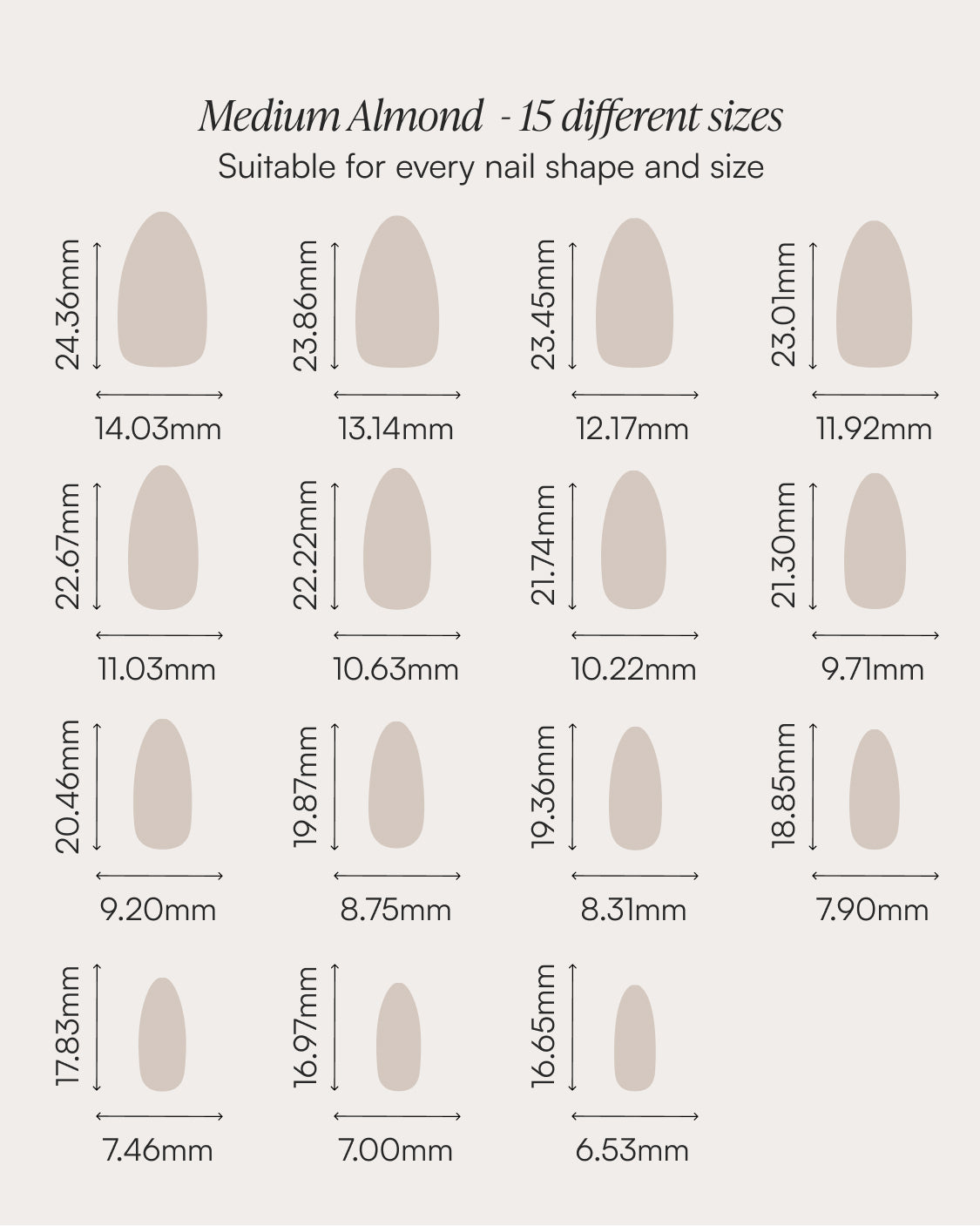 Toffee Medium Almond Soft Gel Press Ons