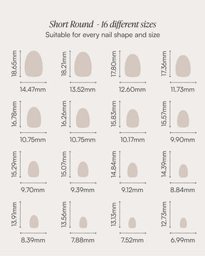 Prosecco Short Round Soft Gel Press Ons