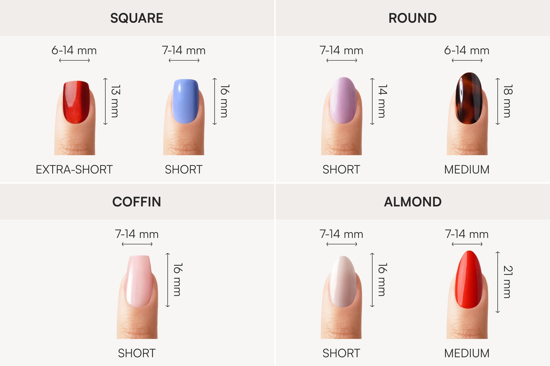 Babyboomer Medium Almond Soft Gel Press Ons