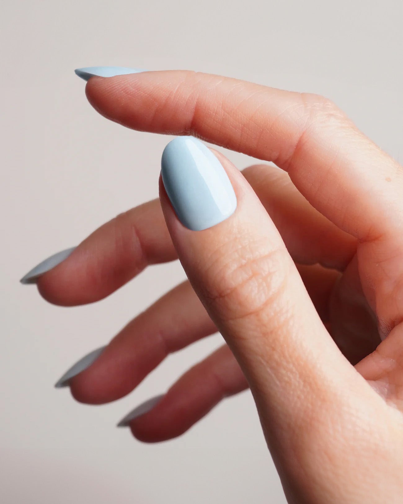 Baby Blue Short Round Soft Gel Press Ons - Doonails US