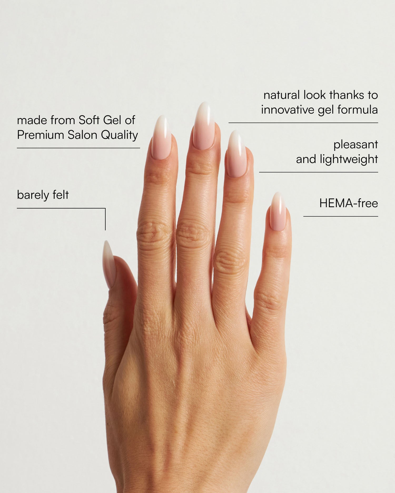 Babyboomer Medium Almond Soft Gel Press Ons - Doonails US