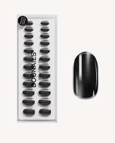 Black Pearl Medium Round Soft Gel Press Ons - Doonails US