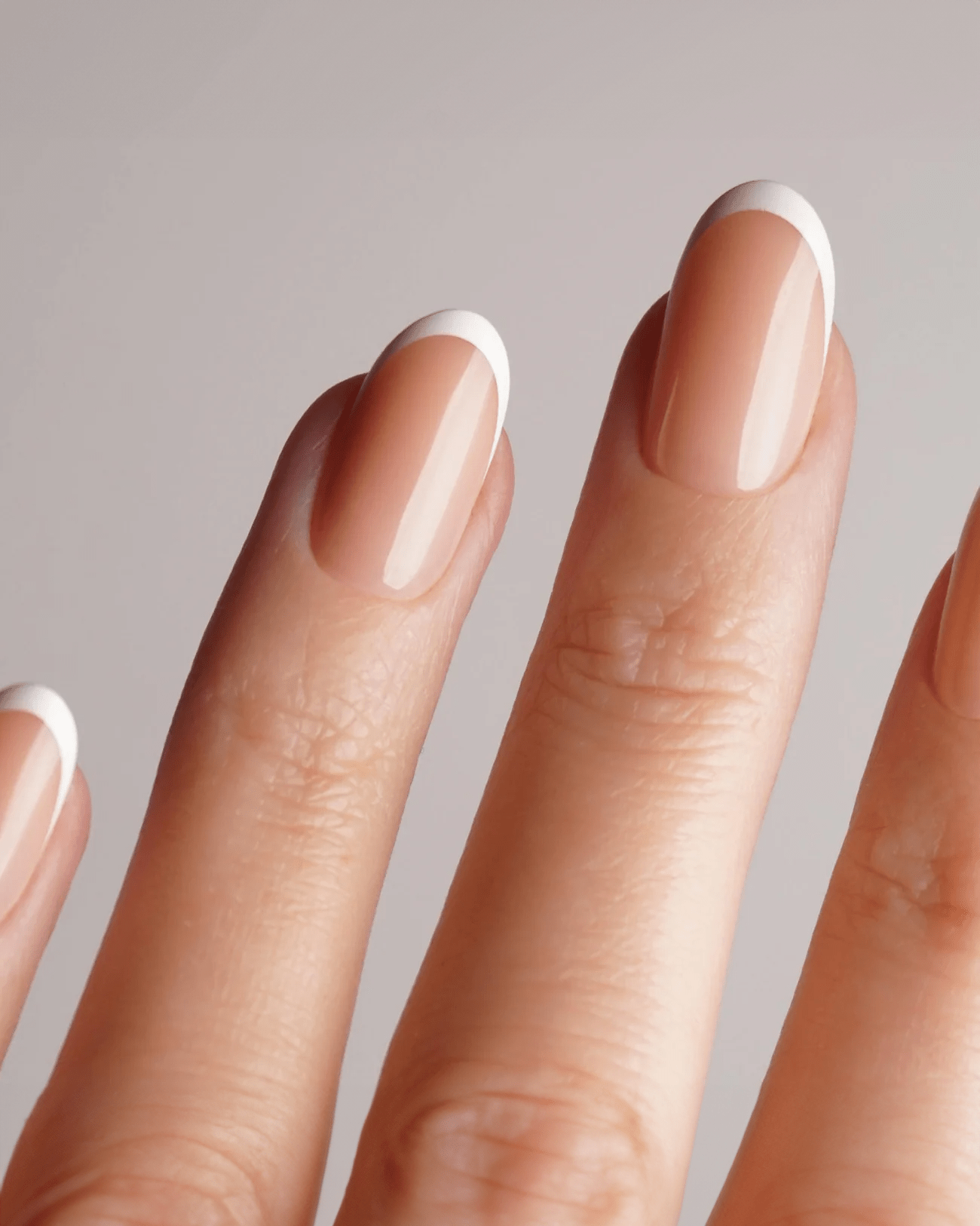 Classic French Medium Round Soft Gel Press Ons - Doonails US