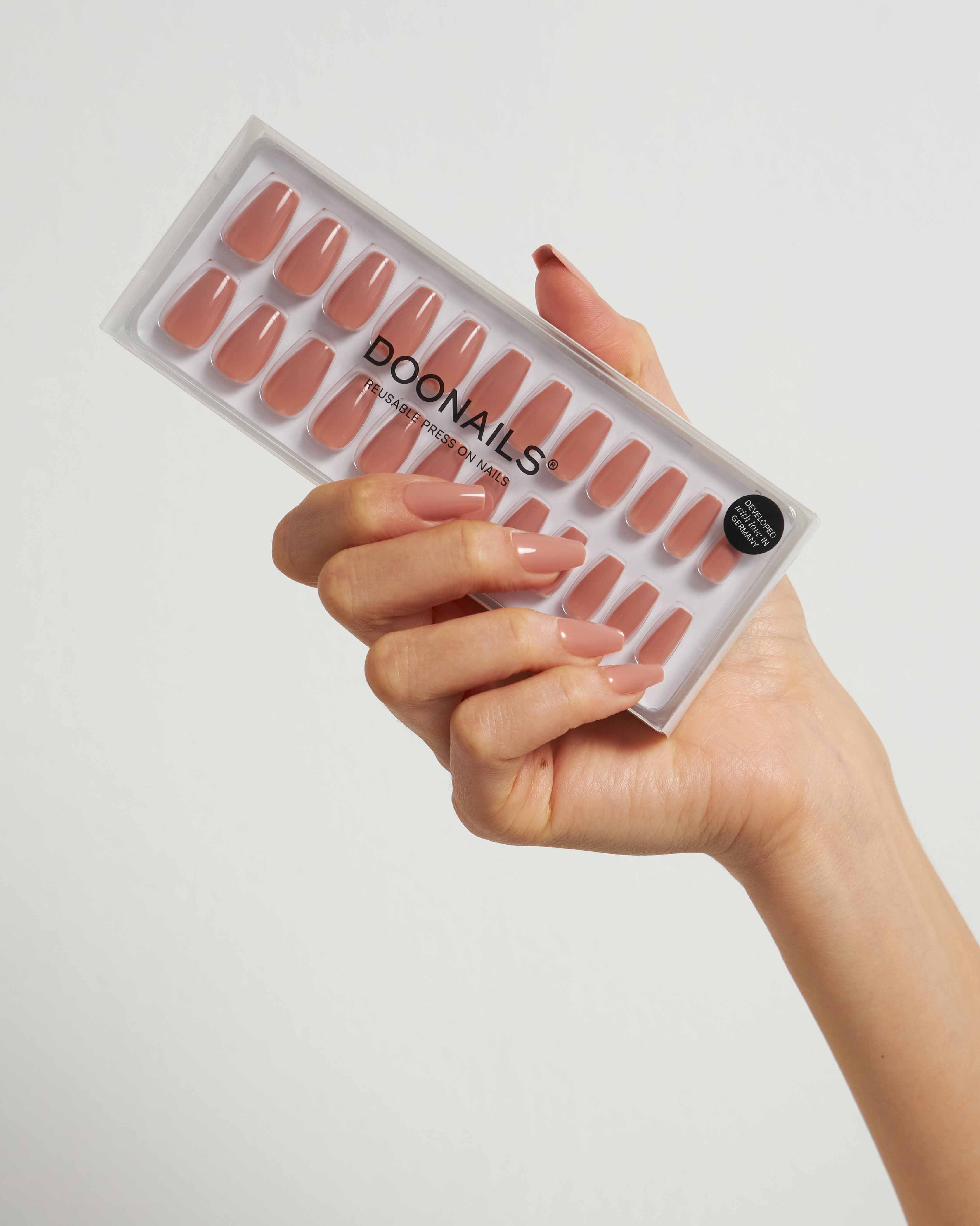 Espresso Short Coffin Soft Gel Press Ons - Doonails US