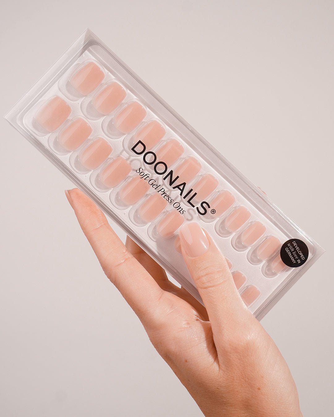 Latte Short Square Soft Gel Press Ons - Doonails US