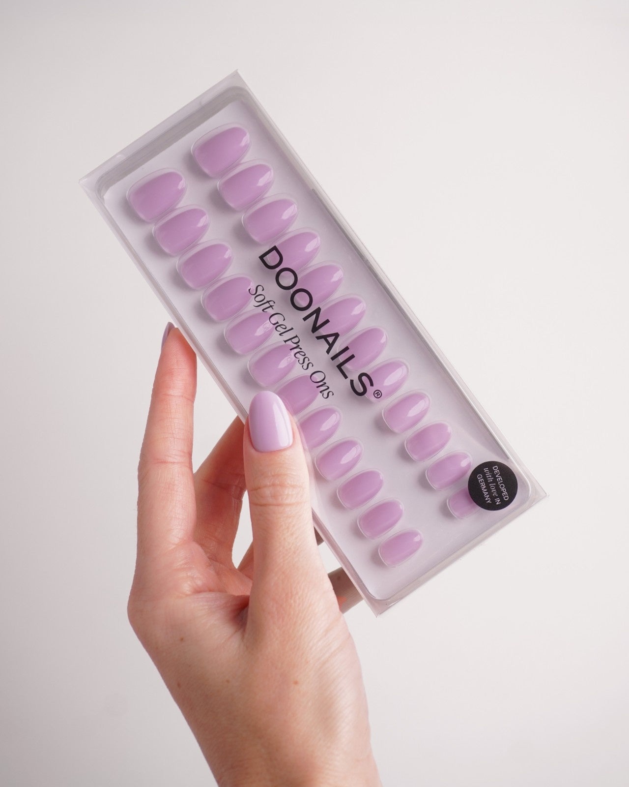 Lavender Mist Short Round Soft Gel Press Ons - Doonails US