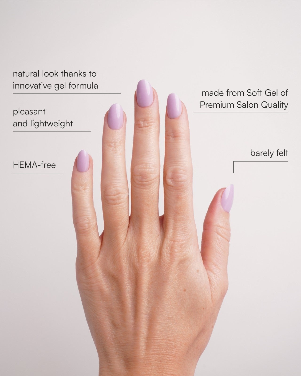 Lavender Mist Short Round Soft Gel Press Ons - Doonails US