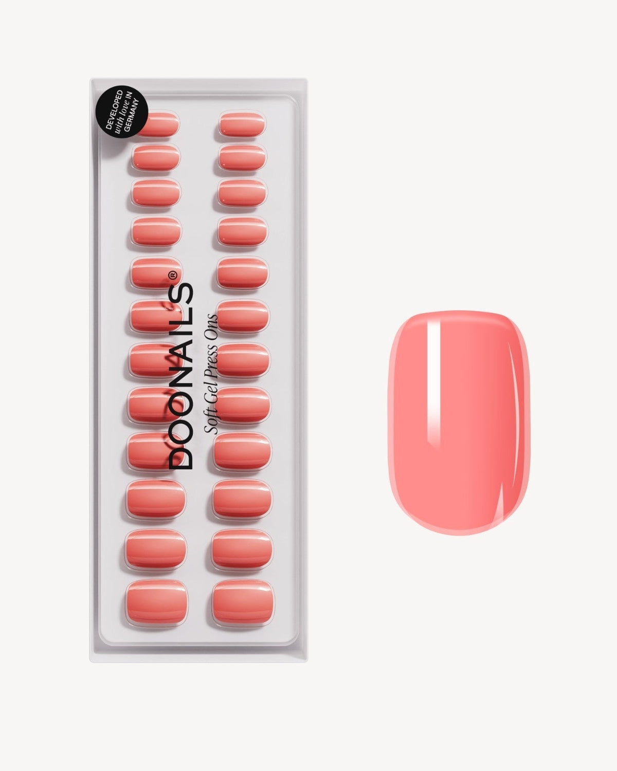 Peach Please Short Square Soft Gel Press Ons - Doonails US