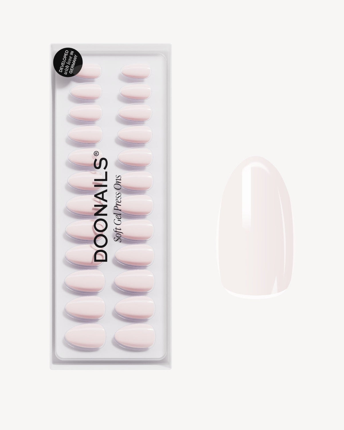 Pillow Talk Short Almond Soft Gel Press Ons - Doonails US