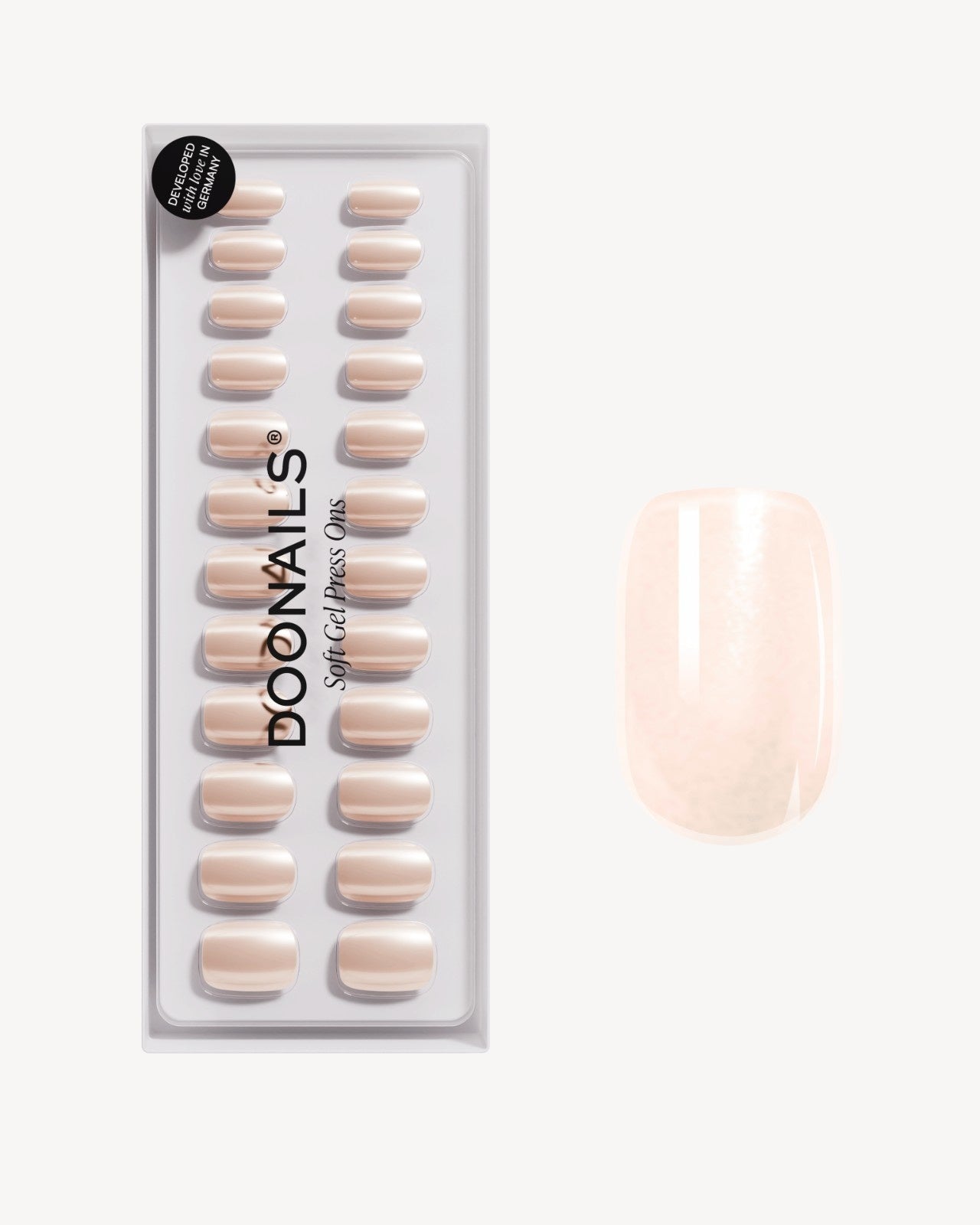 Prosecco Short Square Soft Gel Press Ons - Doonails US