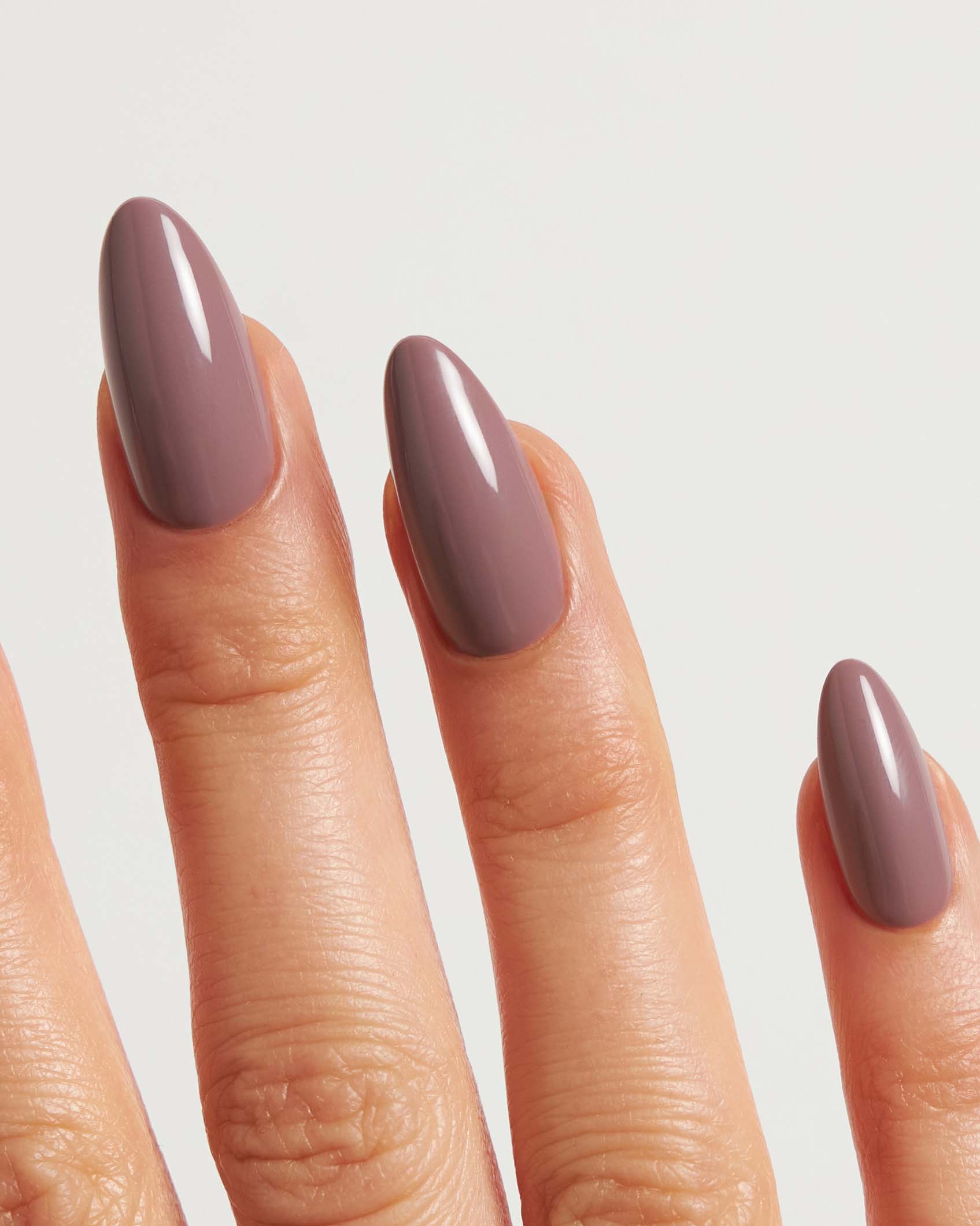 Silent Night Mauve Medium Almond Soft Gel Press Ons - Doonails US