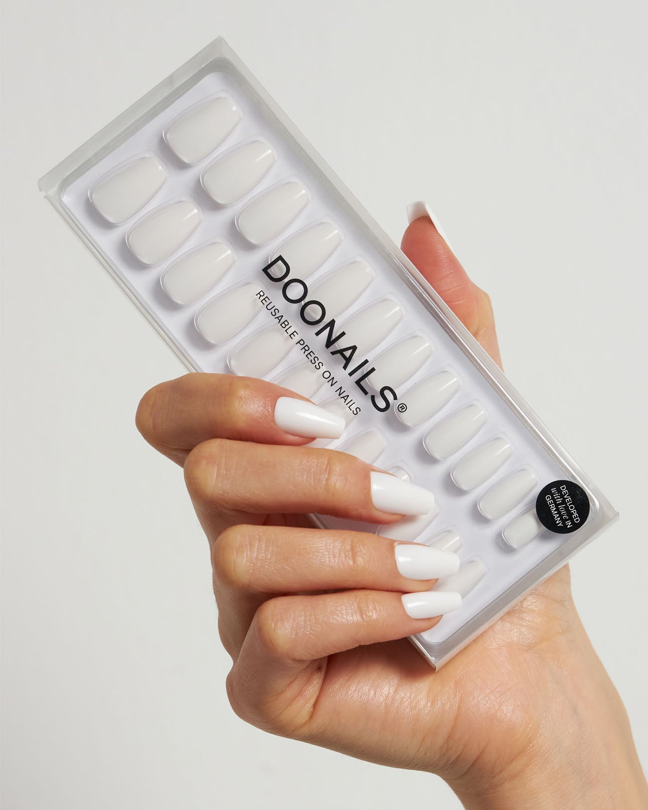 Snow White Short Coffin Soft Gel Press Ons - Doonails US