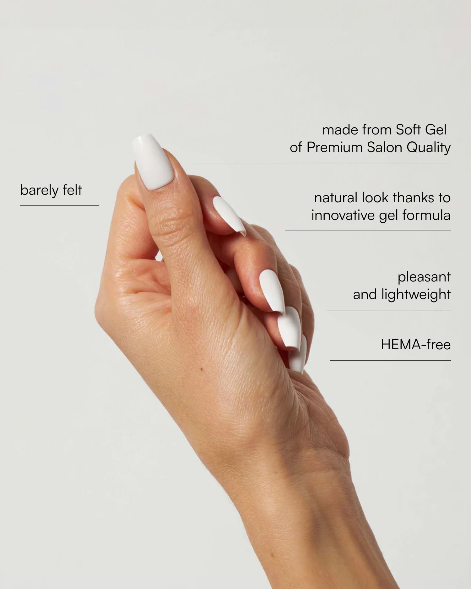 Snow White Short Coffin Soft Gel Press Ons - Doonails US