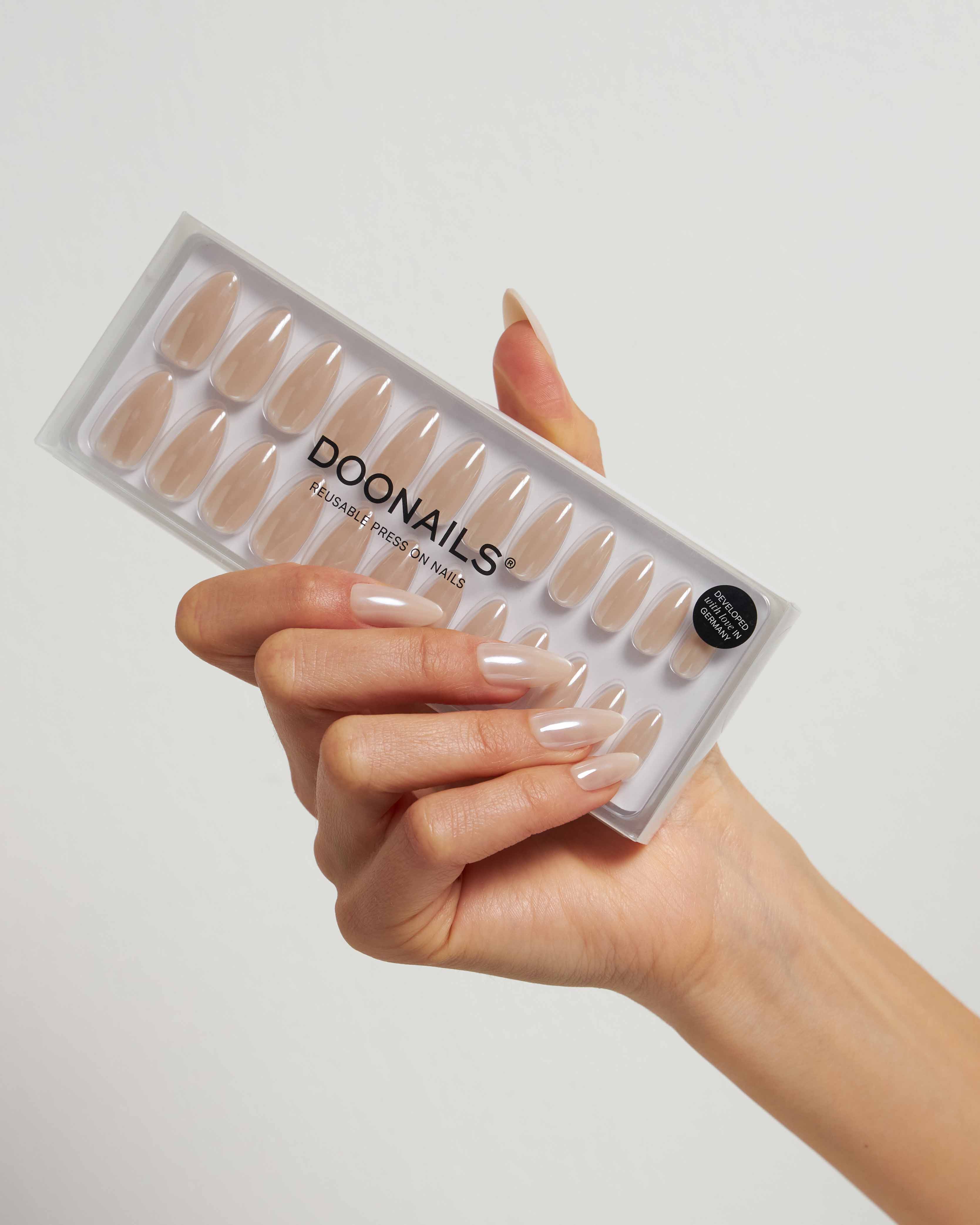 Toffee Medium Almond Soft Gel Press Ons - Doonails US